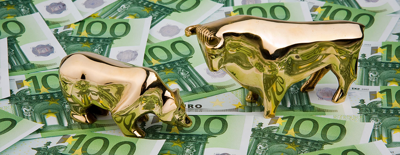 Bulle und Bär auf 100-Euro-Scheinen − Rendite