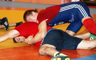 Trainingslager − Ringer des ASV Mainz 88 beim Ringen