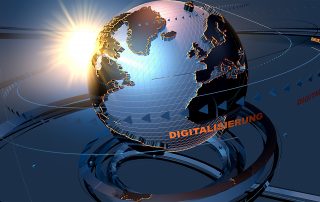 Weltkugel Digitalisierung