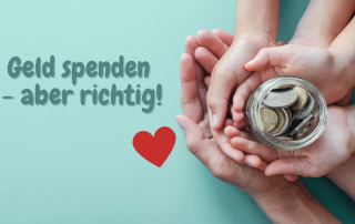 Geld spenden - aber richtig