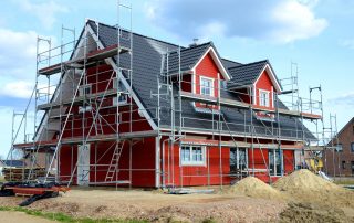 Baustelle eines Einfamilienhauses
